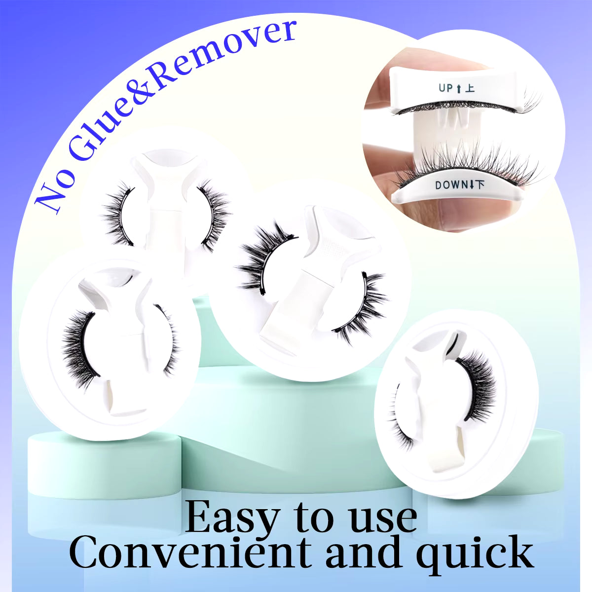 Hot 1 Pair Magnetic Eyelashes Handmade Fluffy Faux Mink Lashes Reusable Natural False Eyelashes and Magnetic Tweezers Set Makeup