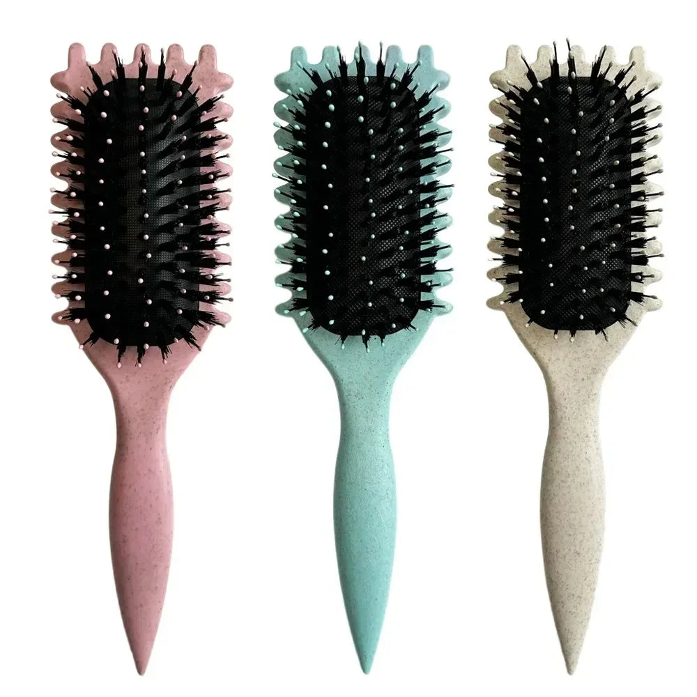Salon Styling Curly Hair Styling Brush Curl Hair Brush for Combing and Shaping Men'S and Women'S Curls Reduce Pulling Tools