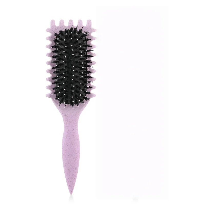 Salon Styling Curly Hair Styling Brush Curl Hair Brush for Combing and Shaping Men'S and Women'S Curls Reduce Pulling Tools