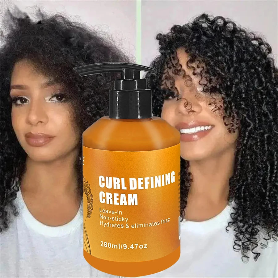 CURL DEFINING CREAM with Argan Oil for Wavy and Curly Hair Hair Moisturizer and Deep Conditioning for Shine and Bounce