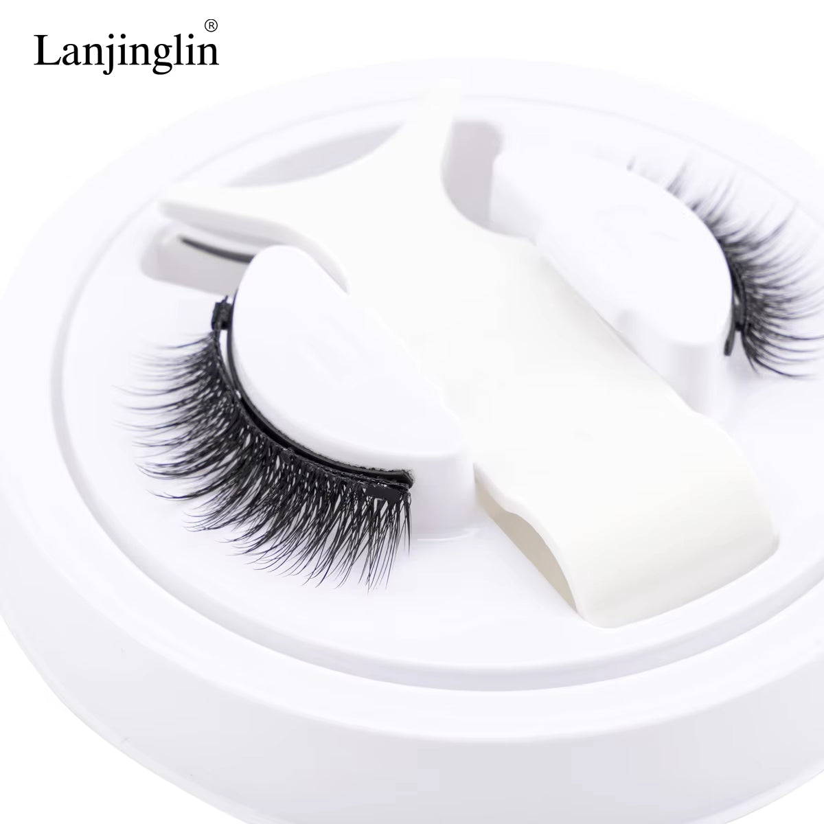 1 Pair Reusable Magnetic Lashes No Glue Needed 3D Magnetic with Clip Tweezers False Eyelash Magnetic Lash Kit Make up Eyelashes