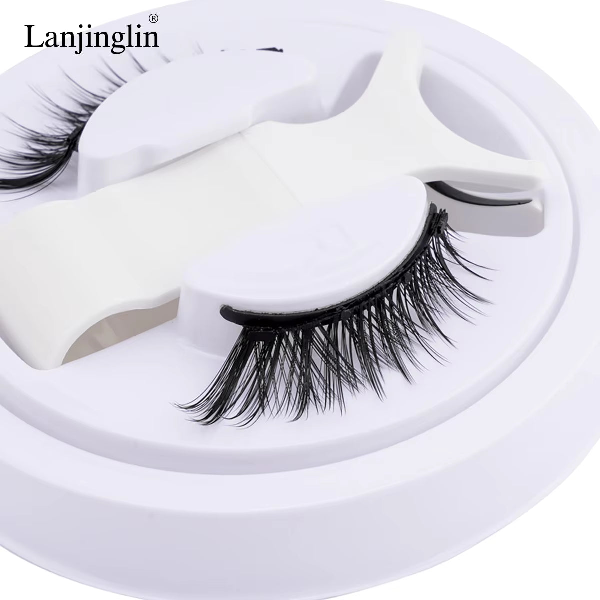 1 Pair Reusable Magnetic Lashes No Glue Needed 3D Magnetic with Clip Tweezers False Eyelash Magnetic Lash Kit Make up Eyelashes