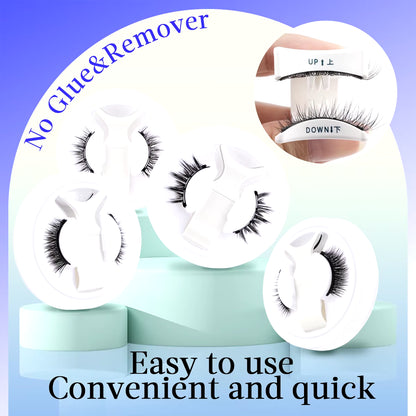Hot 1 Pair Magnetic Eyelashes Handmade Fluffy Faux Mink Lashes Reusable Natural False Eyelashes and Magnetic Tweezers Set Makeup