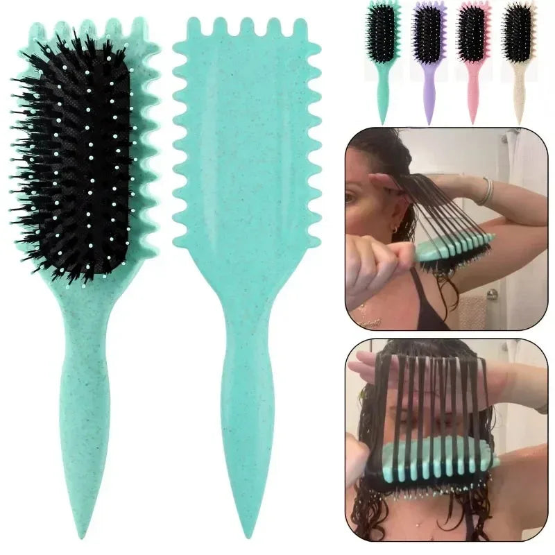 Salon Styling Curly Hair Styling Brush Curl Hair Brush for Combing and Shaping Men'S and Women'S Curls Reduce Pulling Tools