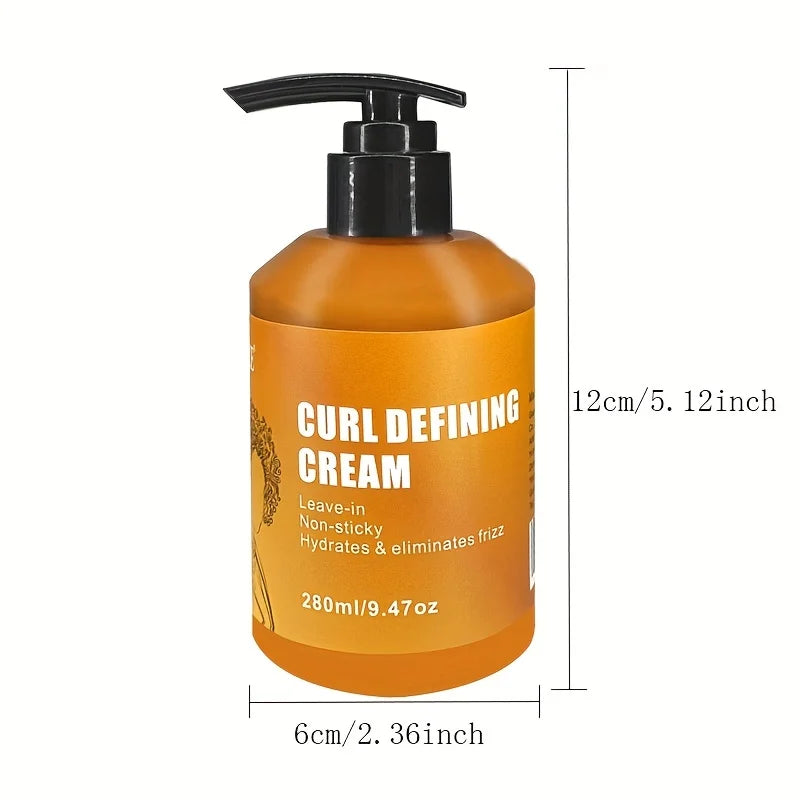 CURL DEFINING CREAM with Argan Oil for Wavy and Curly Hair Hair Moisturizer and Deep Conditioning for Shine and Bounce