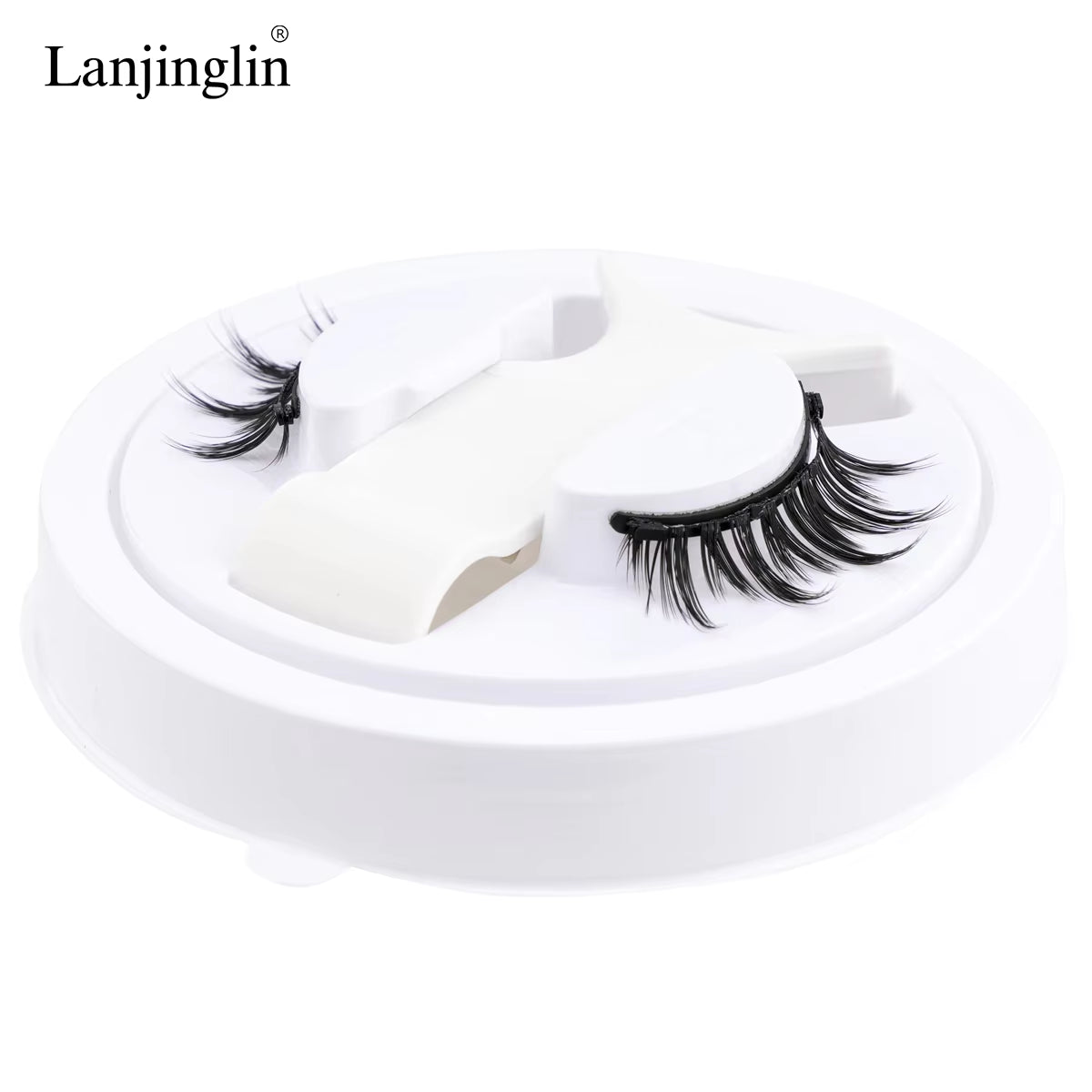 1 Pair Reusable Magnetic Lashes No Glue Needed 3D Magnetic with Clip Tweezers False Eyelash Magnetic Lash Kit Make up Eyelashes